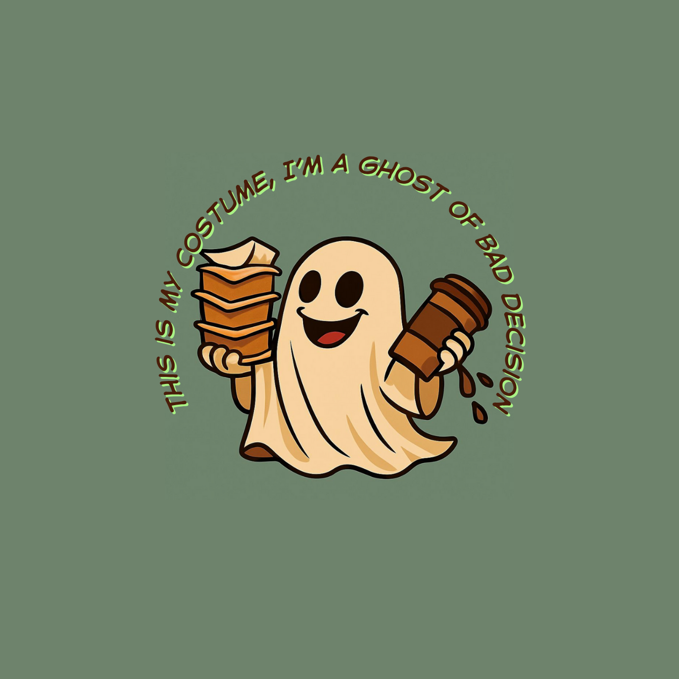 This Is My Costume, I'm A Ghost Of Bad Decision